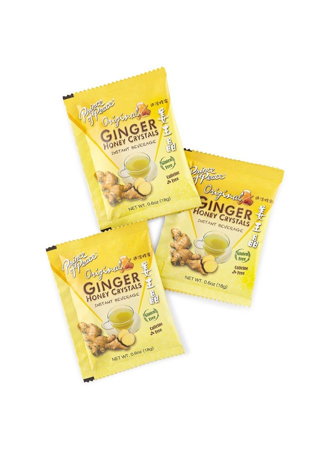 prince of peace - Instant Lemon Ginger Honey Crystals 30 Sachets Instant Hot Or Cold Beverage Easy To Brew Ginger And Honey Crystals - Image 1