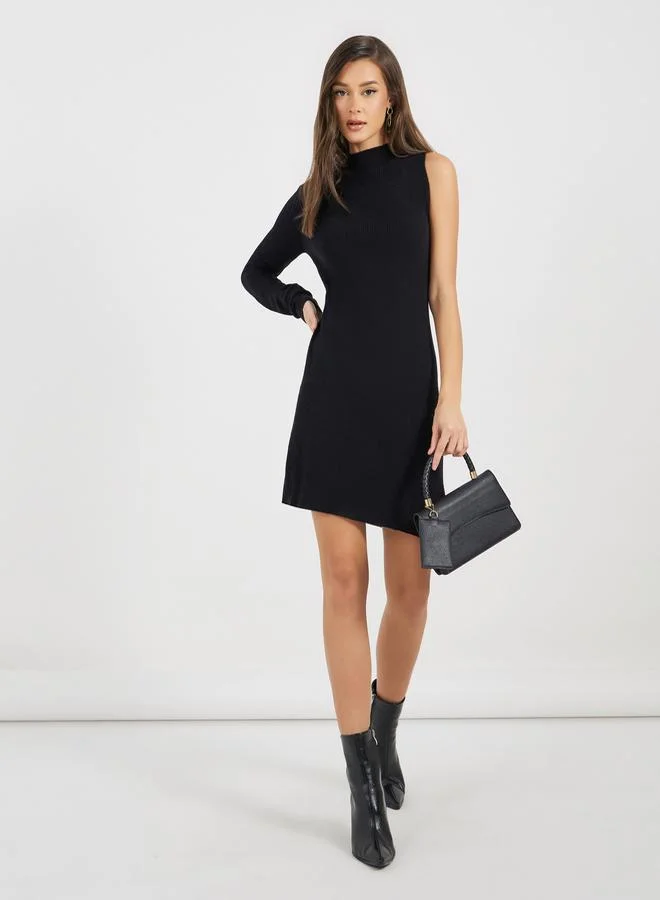 Styli Asymmetric Knit Dress