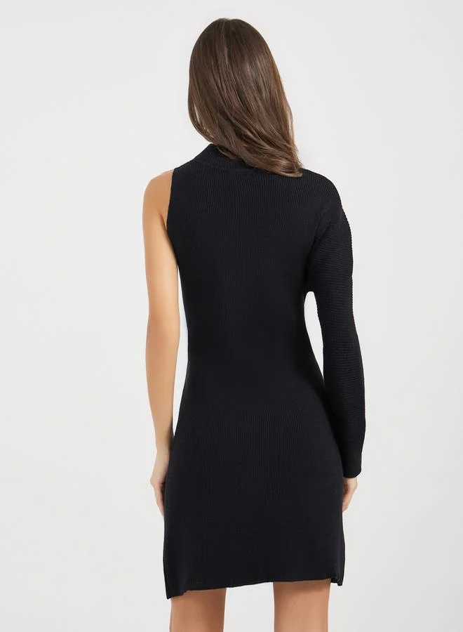 Styli Asymmetric Knit Dress