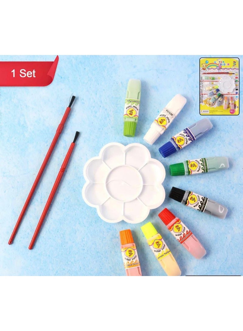 Watercolor set of 6 tubes with a brush - Image 2
