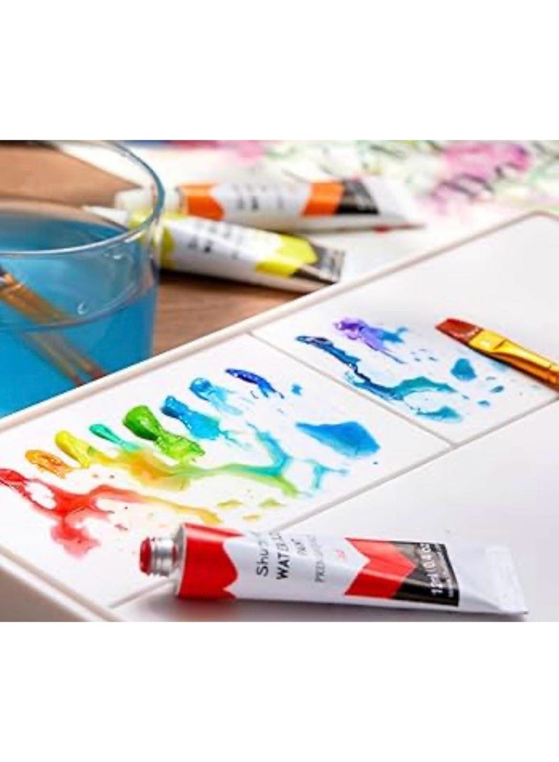 Watercolor set of 6 tubes with a brush - Image 3
