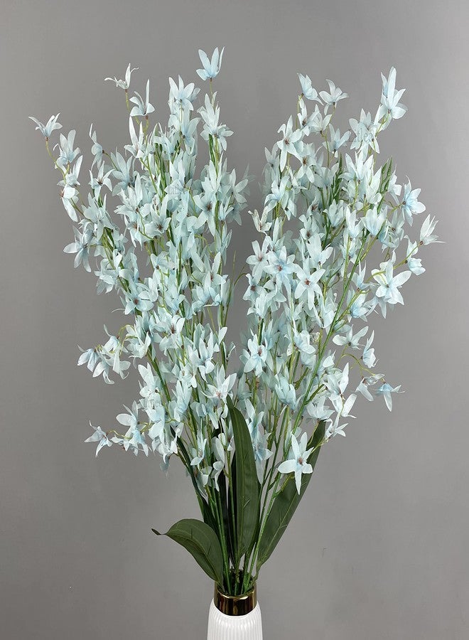 Litleo Artificial Flowers, Fake Flowers,Plastic Flowers, Orchid Dancing Lady Butterfly Orchid,Phalaenopsis amabilis,Moth Orchid for Art,Shop,Store,Interior Decoration (Aqua Blue, 1) - Image 3