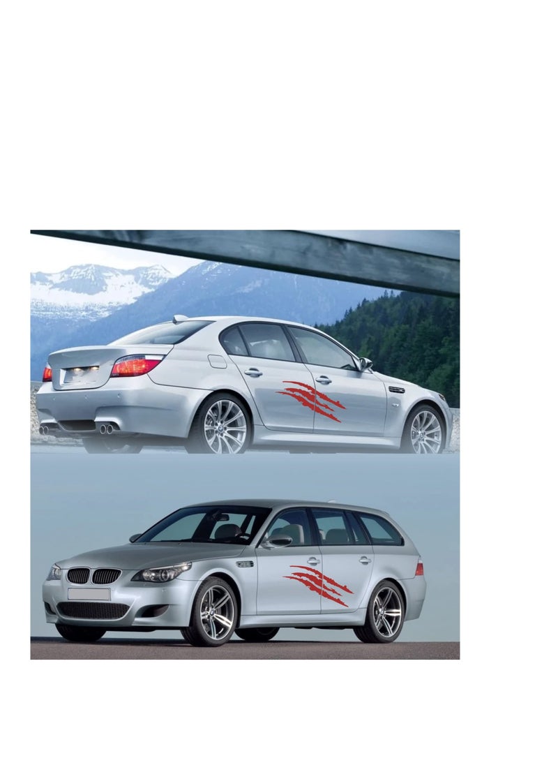 Loquat Claw Mark Decals for Cars, 2PCS Red Headlight Car Sticker, Monster Claw Marks, Car Sticker Stripes Scratch Decal Vinyl, for Sports Cars SUV Truck Window Motorcycles ect - Image 3