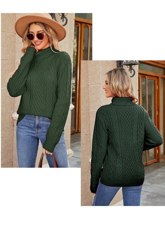 NIBEMINENT Women Knitted Sweaters  Merino Wool Turtleneck Long-Sleeve Pullover Winter Autumn Jumper Clothes Top Female - Image 2