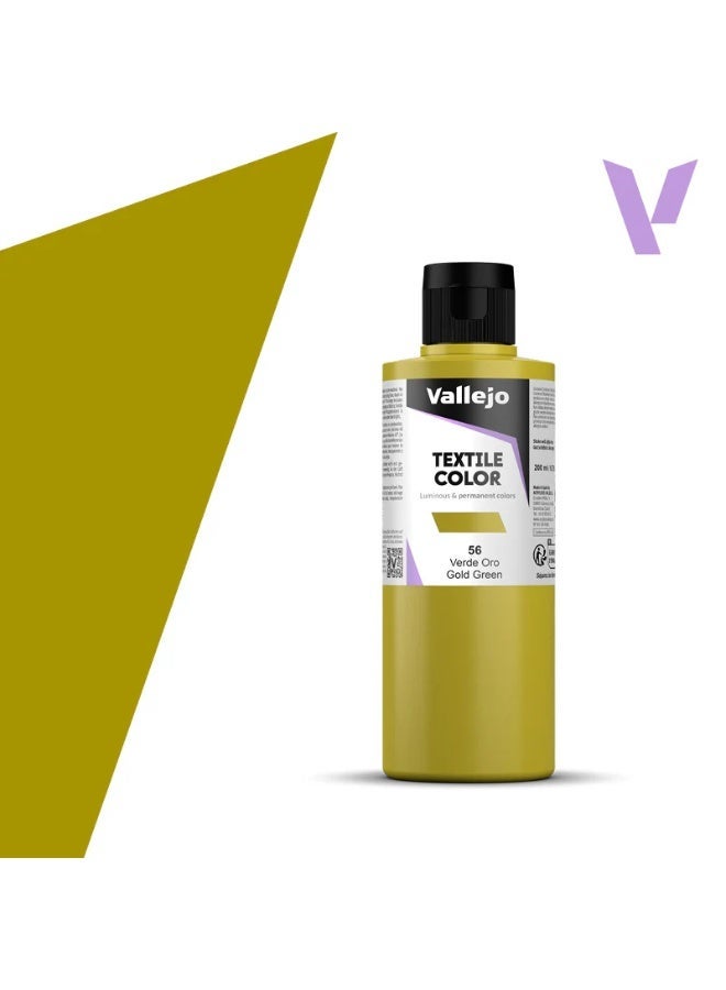Vallejo TEXTILE COLOR 56: 200 ML. GOLD GREEN