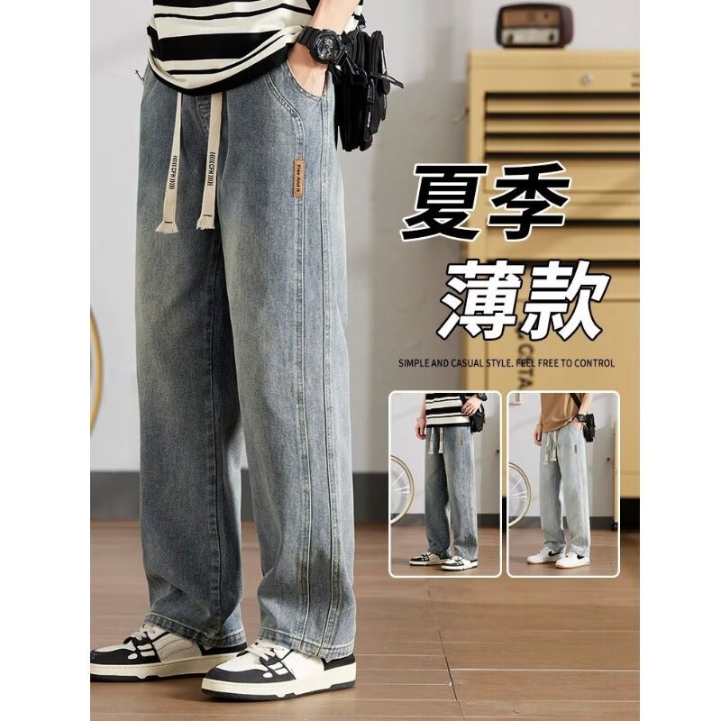 Unisex Classic Denim Jeans Loose Fit Daily Outdoor Wear - Image 2
