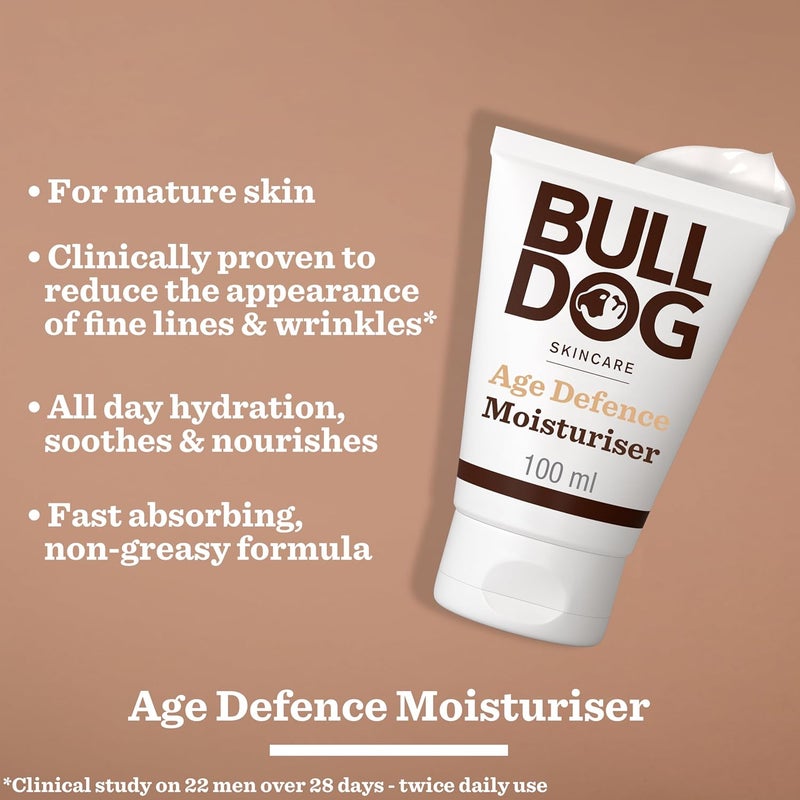 Bulldog Age Defence Moisturiser for Men - 100ml Anti-Aging Face Cream - Image 3