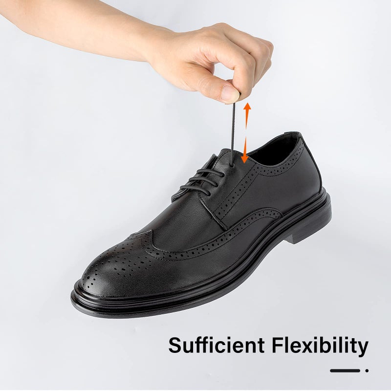 INMAKER No Tie Dress Shoe Laces for Men, Waxed Thin Oxford Round Shoelaces - Image 5
