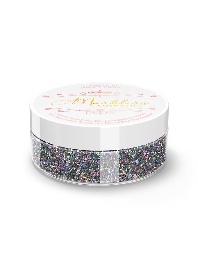 MARBLERS Holographic Face & Body Glitter [Holo Galaxy] 0.18oz (5g) | Fine | Non-Toxic | Vegan | Cruelty-Free | Ethically Sourced | Festival Makeup | Eye, Hair, Nail, Eyeshadow | Cosmetic Grade - Image 1
