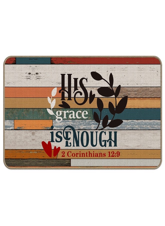 XAPEK Inspirational Gifts Door Mat - 17x30 Inch Non-Slip Entrance Mat, Inspire Me Home Decor - 2 Corinthians 12:9 - Image 1