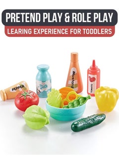 UniTrain Plastic Toy Play Kitchen Food Set for Kids Toddlers 3-5 - Cooking Pretend Play Interactive Station with Sink, Water, Steam, Sound, Accessories (36 Pcs) - Little Girls Birthday Gift  - Image 5