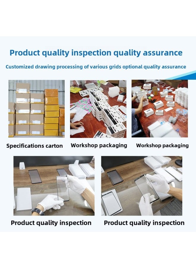 Generic - 16 Applicable Film For Apple 15 Tempered Film IPhone13 Mobile Phone Film 11 HD Film 12 Anti-peep 14 With Packaging-Color:Aluminum Fine Hole Anti-peep-Dimensions:Plus Ten-in-one Envelope Independent Packaging Box - Image 1