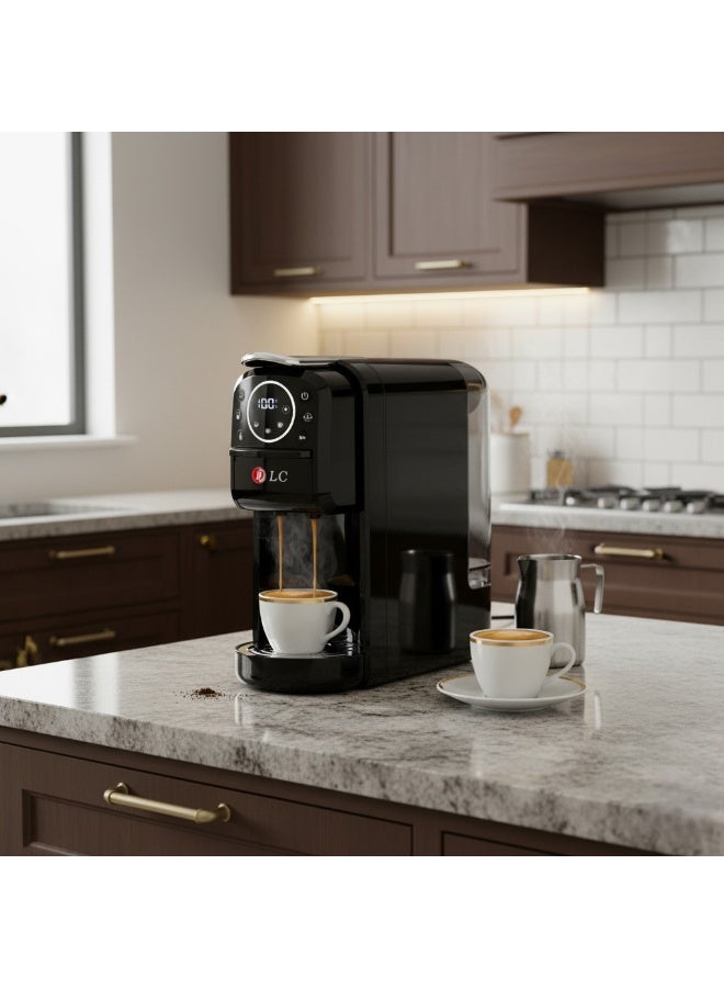 DLCCREATION ماكينة قهوة 1x3 بقوة 1400w وخزان 700ml - قهوة إسبرسو وكابُتشينو ولحظات صباحية أغنى بلمسة زر - Image 2