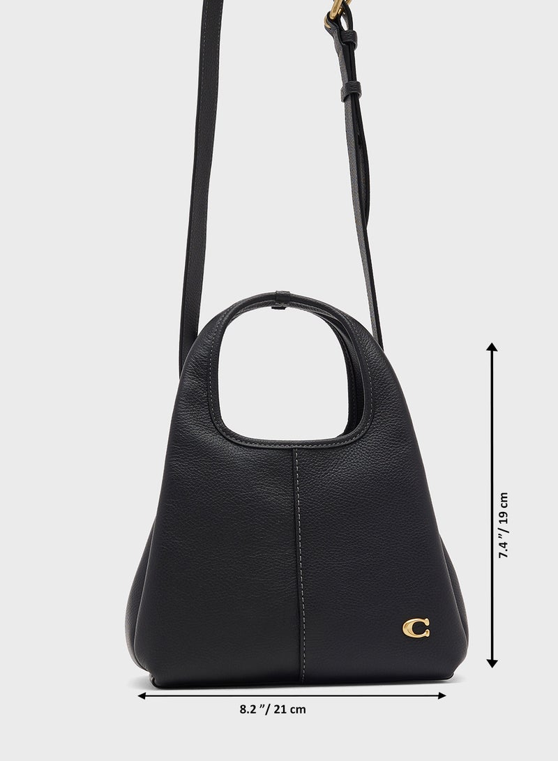 حقيبة كتف لانا  بجلد الحصى المصقول