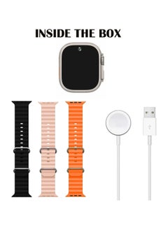 Telzeal TC4G Smart Watch With Dual Camera And Dual Sim Card Support With 3 Pair Straps And Wireless Charger For Gents And Ladies Silver  - Image 4
