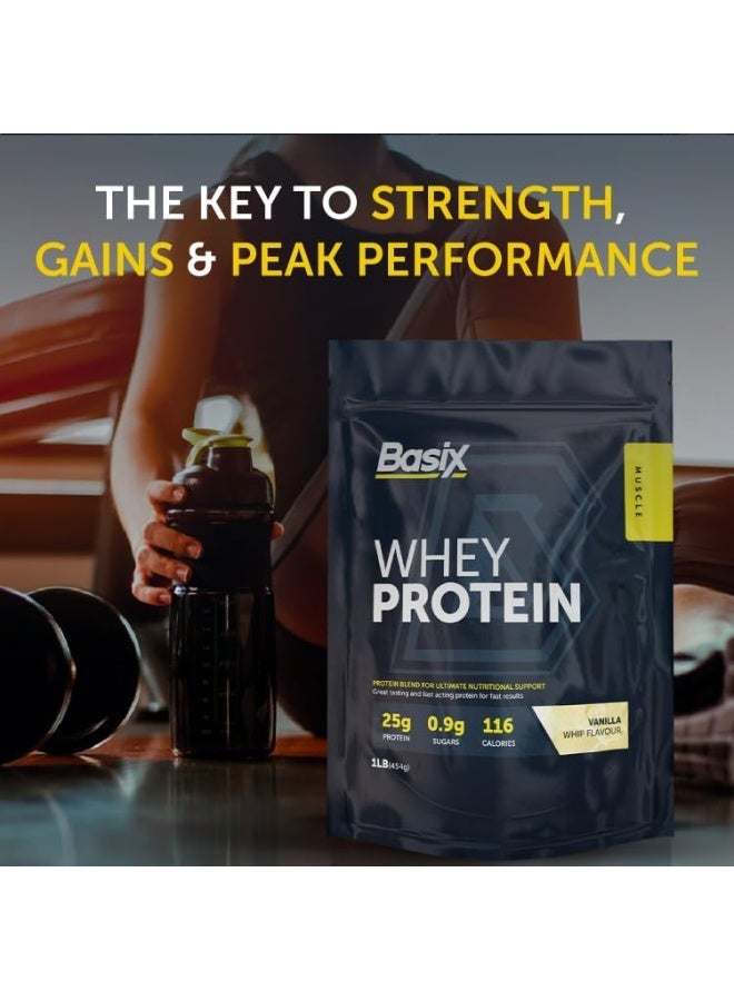 باسيكس - بروتين مصل اللبن للعضلات - مخفوق الفانيليا - 1 رطل - Image 5