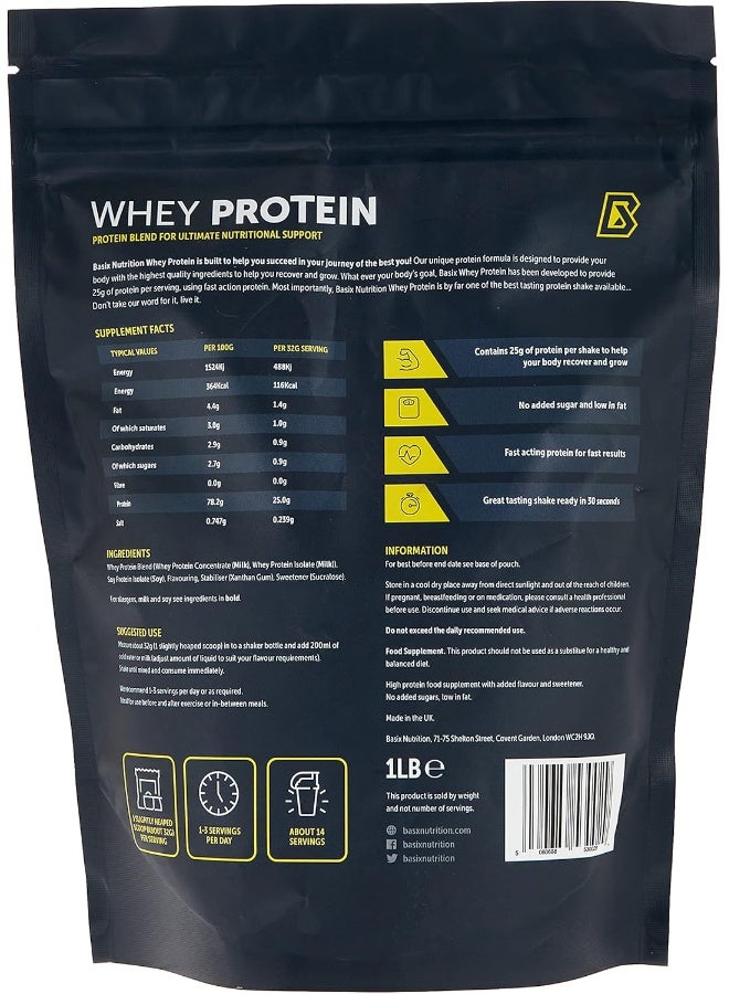 باسيكس - بروتين مصل اللبن للعضلات - مخفوق الفانيليا - 1 رطل - Image 2