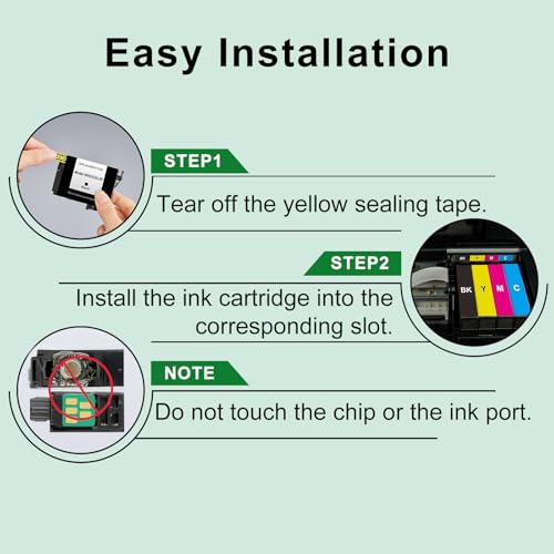 SAILNER Remanufactured Ink Cartridge Replacement for Epson 822XL Ink Cartridges 822 XL T822 High Yield Latest Upgrade for Epson Workforce Pro WF-3820 WF-4830 WF-4820 WF-4830 WF-4833 Printer 822XL (5 Pack) - Image 5