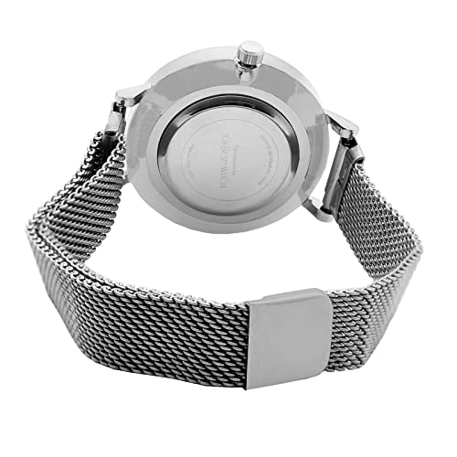 Joker & Witch Natalie Black Dial 12mm Silver Stainless Steel Watch for Women - Image 4