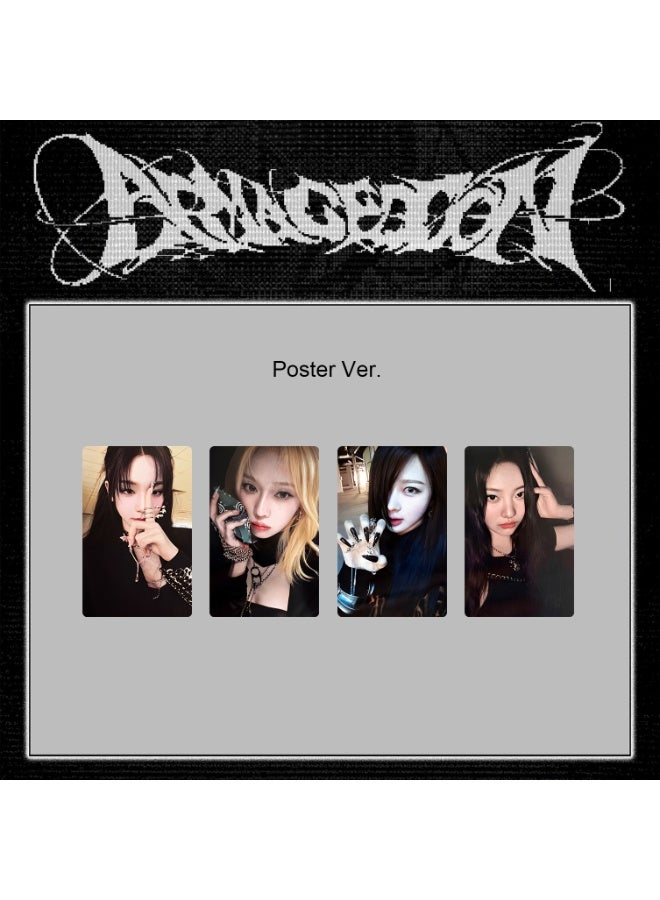 NIBEMINENT 4 Pcs Kpop AESPA Armageddon Lomo Cards Card For Fans Collection Gifts - Image 1