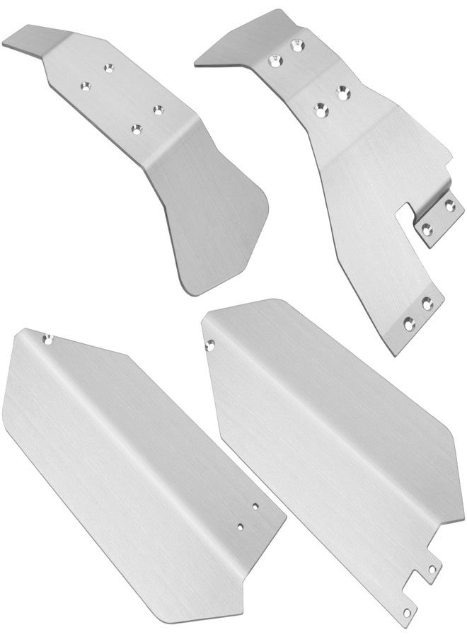Vgoohobby Stainless Steel Chassis Armor Skid Plate Ront Center Rear Chassis Protecter Guard Compatible with Traxxas Slash 4X4 1/10 RC Crawler Car - Image 2