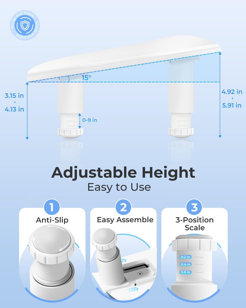 WEEYUM Arm Rest for Nails Tech with Phone Holder,Adjustable Nail Hand Rest for Acrylic Nails,PU Leather-White - Image 5