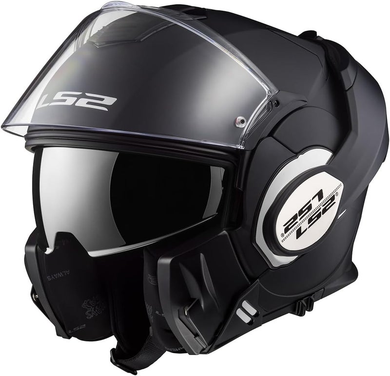 LS2 Helmets Modular Valiant Helmet - Matt Black - Image 3