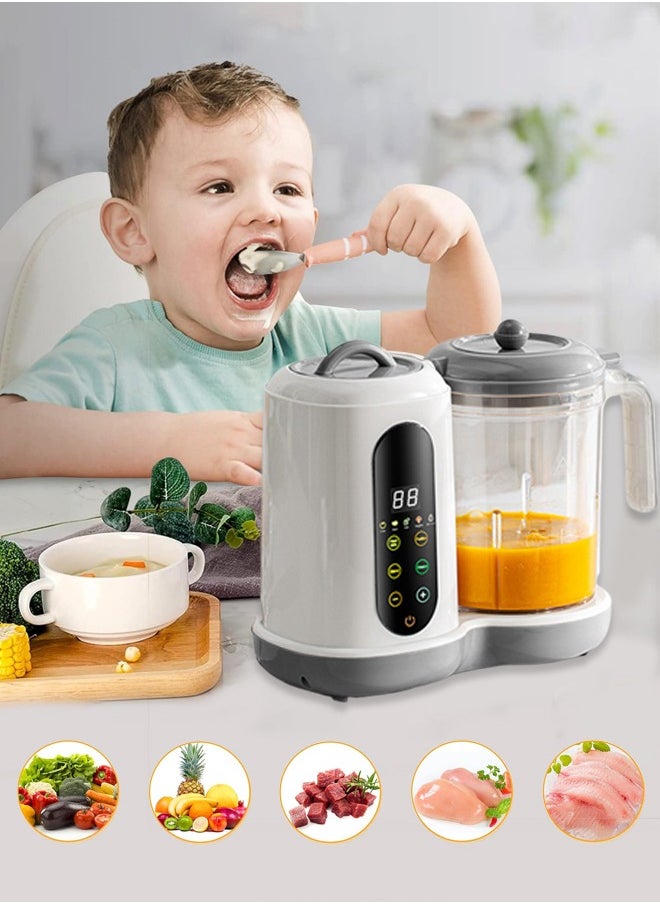 Super ZYouth - 4 in 1 Baby Food Processor, Baby Food Maker with Smart Control, Multifunctional Steaming Blender with Steam Pot, Baby Food Dispenser, Auto Cooking and Grinding, Warming Milks,  BPA Free, White - Image 1