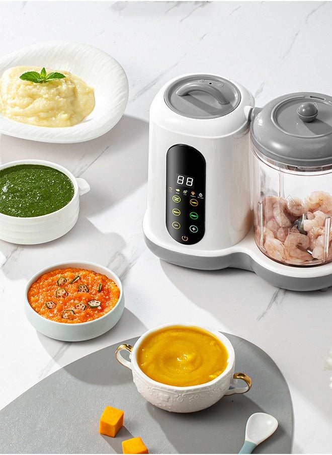 Super ZYouth - 4 in 1 Baby Food Processor, Baby Food Maker with Smart Control, Multifunctional Steaming Blender with Steam Pot, Baby Food Dispenser, Auto Cooking and Grinding, Warming Milks,  BPA Free, White - Image 1