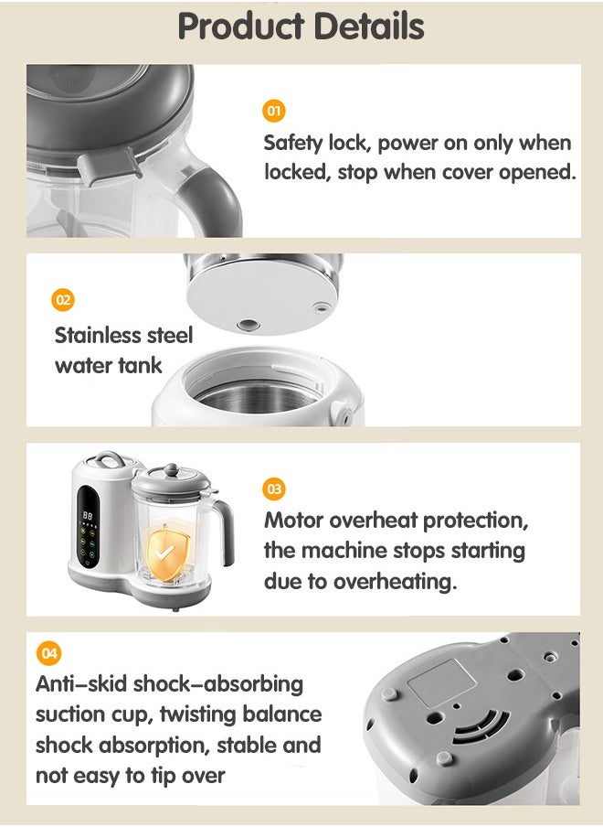 معالج طعام للأطفال 4 في 1، صانع طعام للأطفال، خلاط طعام للأطفال - pzsku/Z6F585A9E85E0F1E7358DZ/45/_/1734499482/9d2874ff-6987-4e5e-afea-5cac75789225