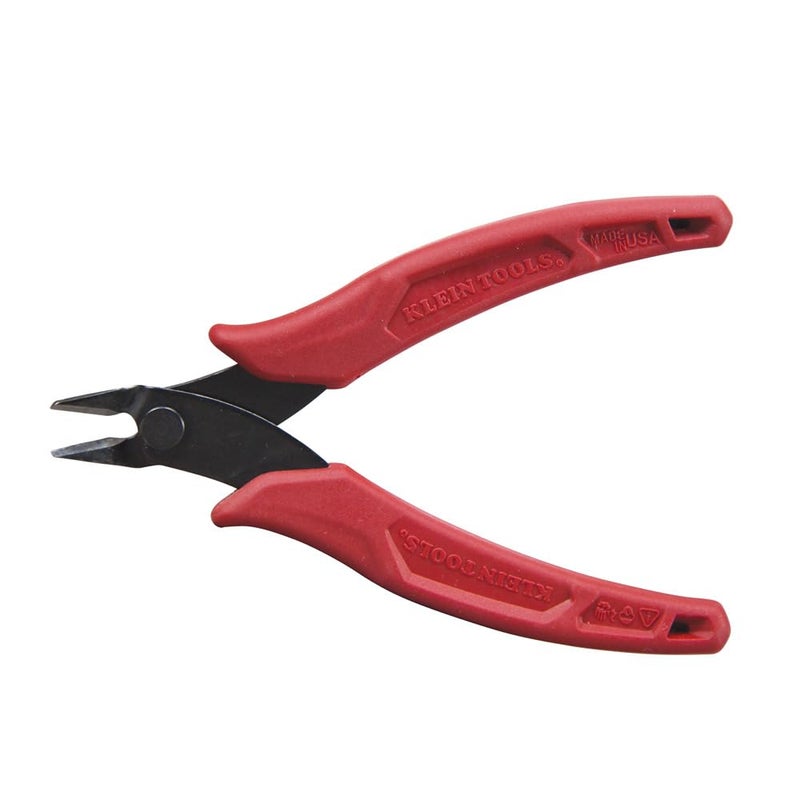 Klein Tools D275-5 Diagonal Flush Cutters, Made in USA, Micro Wire & Compact Zip Tie Cutter, Ultra-Slim Precision Flush Cutter for Work in Confined Areas, 5-Inch - Image 1
