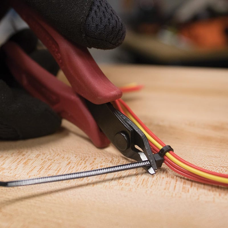 Klein Tools D275-5 Diagonal Flush Cutters, Made in USA, Micro Wire & Compact Zip Tie Cutter, Ultra-Slim Precision Flush Cutter for Work in Confined Areas, 5-Inch - Image 3