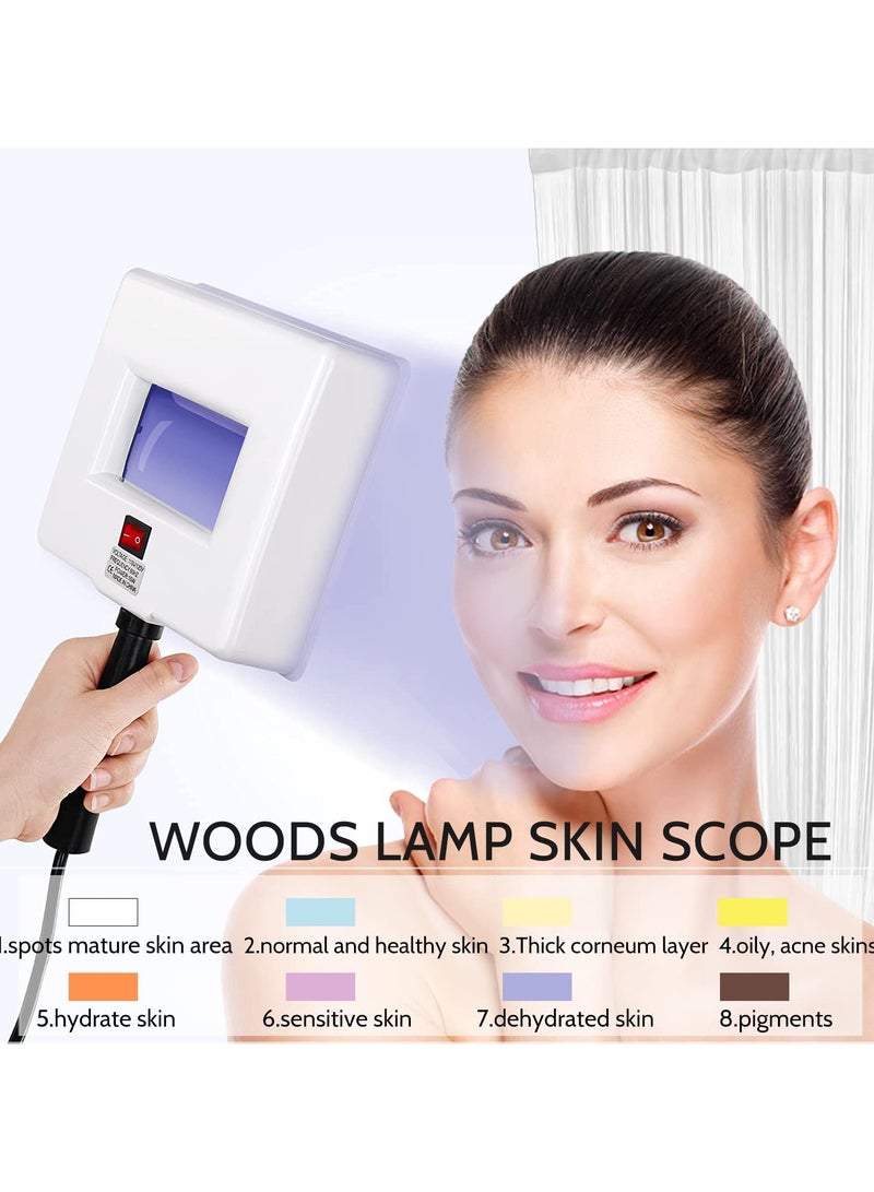 SYOSI Woods Lamp Skin Analyzer, Professional Esthetician Supplies, Portable SPA Beauty Skin Care Tool, with Shade Cloth, Woods Lamp for Skin Testing Home Use Salon SPA Machine - Image 3