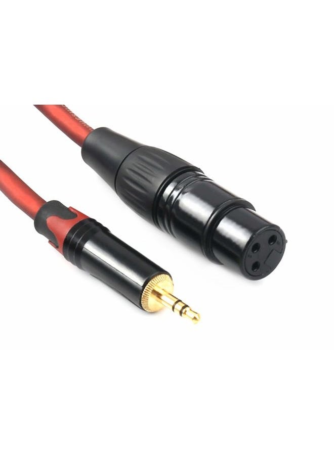 Devinal XLR to 1/8" inch Balanced Microphone Cable, 3.5mm to 3 Pin XLR Female Interconnect Adapter, XLR Female to Mini Jack Stereo Audio Connector, for Computer, Cameras, Speakers 10 Feet - Image 2