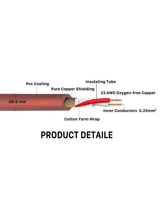 Devinal XLR to 1/8" inch Balanced Microphone Cable, 3.5mm to 3 Pin XLR Female Interconnect Adapter, XLR Female to Mini Jack Stereo Audio Connector, for Computer, Cameras, Speakers 10 Feet - Image 3