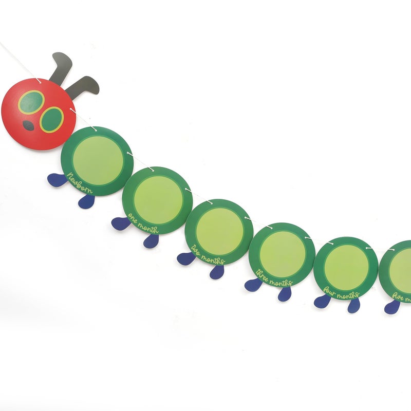 HIKLO Hungry Caterpillar Monthly Milestone Photo Banner Newborn to 12 Months Fruit Theme 1st Birthday Decoration - Image 2