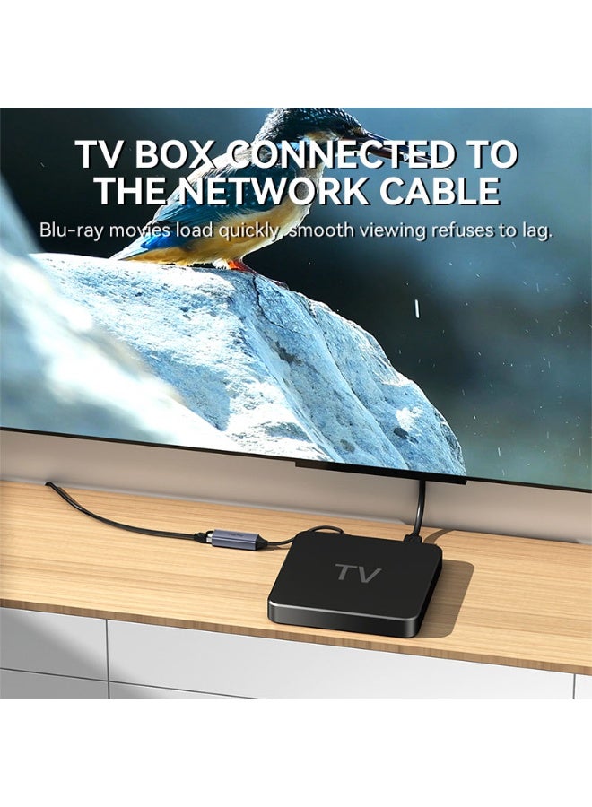 فيج جيج محول USB A 3.0 إلى جيجابت إيثرنت - 1000 ميجابت في الثانية، نحاس خالٍ من الأكسجين، مؤشر LED، توصيل وتشغيل رمادي - Image 4