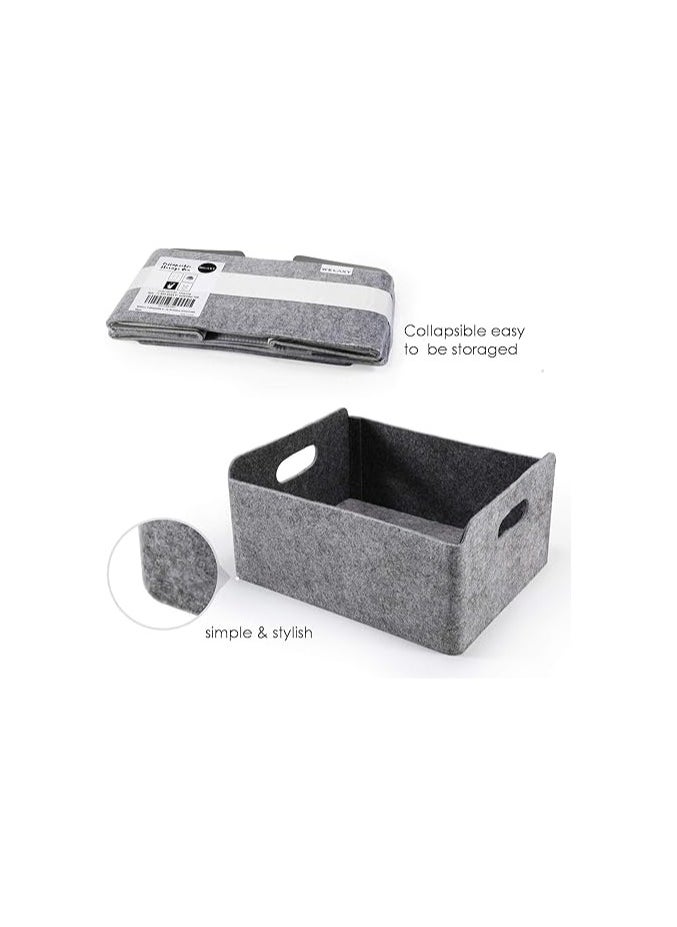 General storage basket Felt Foldable Drawer Organizer bin Cube Shelf box for Kids Toys Books Clothes Office Closet Babies Nursery organizing  - Image 2