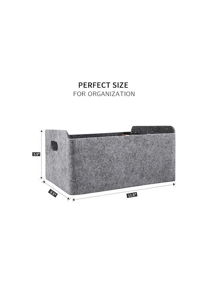 General storage basket Felt Foldable Drawer Organizer bin Cube Shelf box for Kids Toys Books Clothes Office Closet Babies Nursery organizing  - Image 3