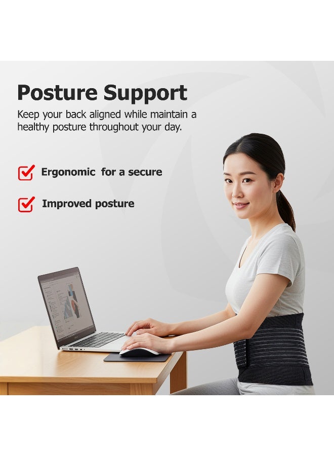 SOLPRO TorsoFit Waist Support for Men & Women | Joint Stabiliser for All Sports, Gym & Rehab Workouts | Joint Pain Relief for Active Lifestyle Injury Recovery & Arthritis (Black) - Image 4