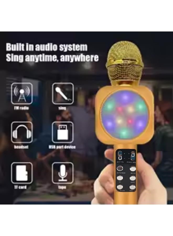 Wireless Bluetooth Microphone with LED Lights and High-Quality Speaker – Professional Multi-Purpose Karaoke Microphone - Image 1