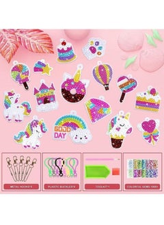 Lemon Diamond Painting Kit For Kids with Keychains, Crafts for Girls Ages 6-12, Diamond Art for Kids, Diamond Dot Gem Art Kits for Kids, Kids Arts and Crafts for Kid Ages 6-12, Unicorn Painting Kit  - Image 2