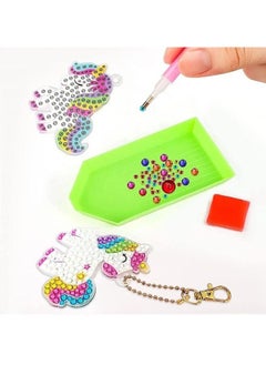 Lemon Diamond Painting Kit For Kids with Keychains, Crafts for Girls Ages 6-12, Diamond Art for Kids, Diamond Dot Gem Art Kits for Kids, Kids Arts and Crafts for Kid Ages 6-12, Unicorn Painting Kit  - Image 4