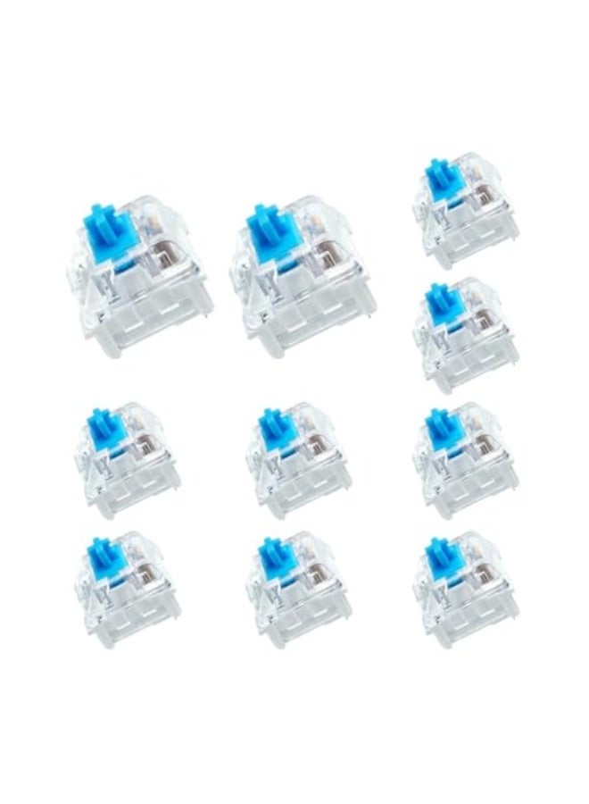 YelaJoy 50 PCS Blue Clicky Mechanical Keyboard Keys – 3-Pin Dustproof Replacement for LED Backlit Gaming  Office Keyboards - Image 1