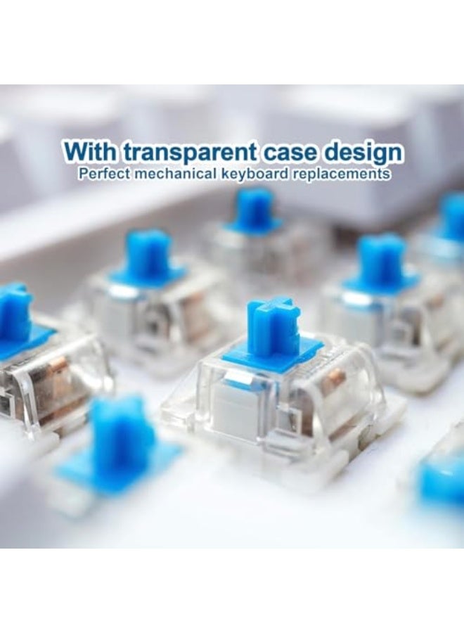 YelaJoy 50 PCS Blue Clicky Mechanical Keyboard Keys – 3-Pin Dustproof Replacement for LED Backlit Gaming  Office Keyboards - Image 4