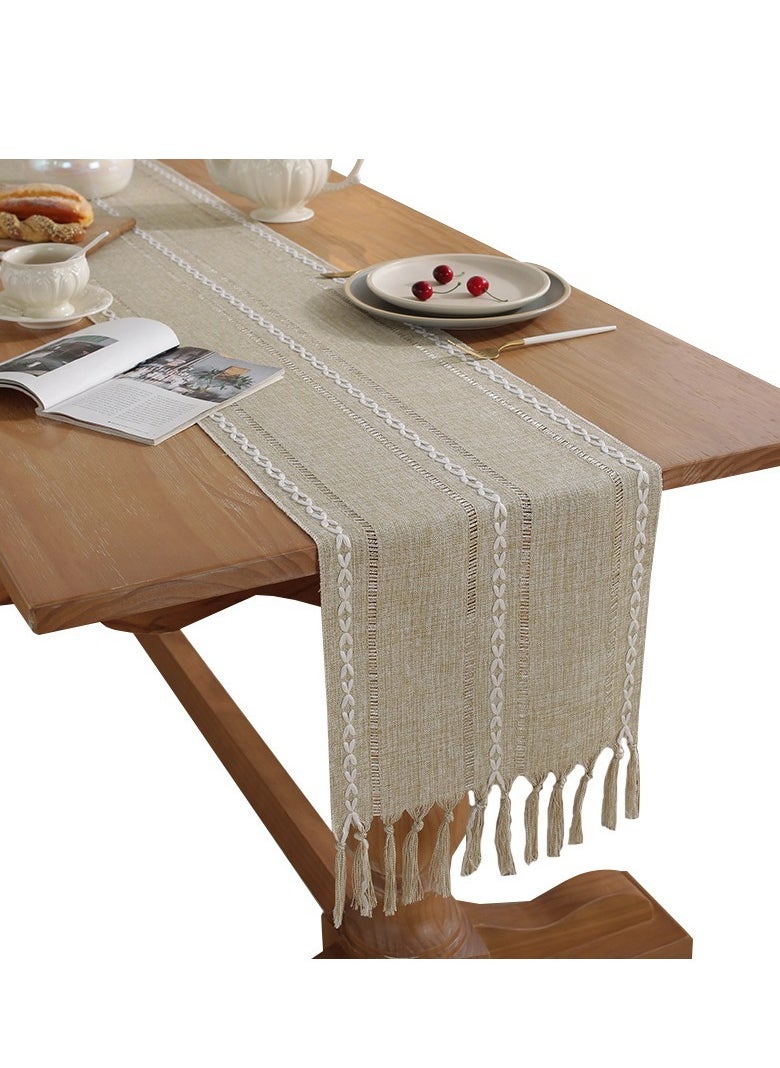 غاز طاولة تاسل المنسوجة يدويا غطاء طاولة طويل 33x200 CM  - Image 3