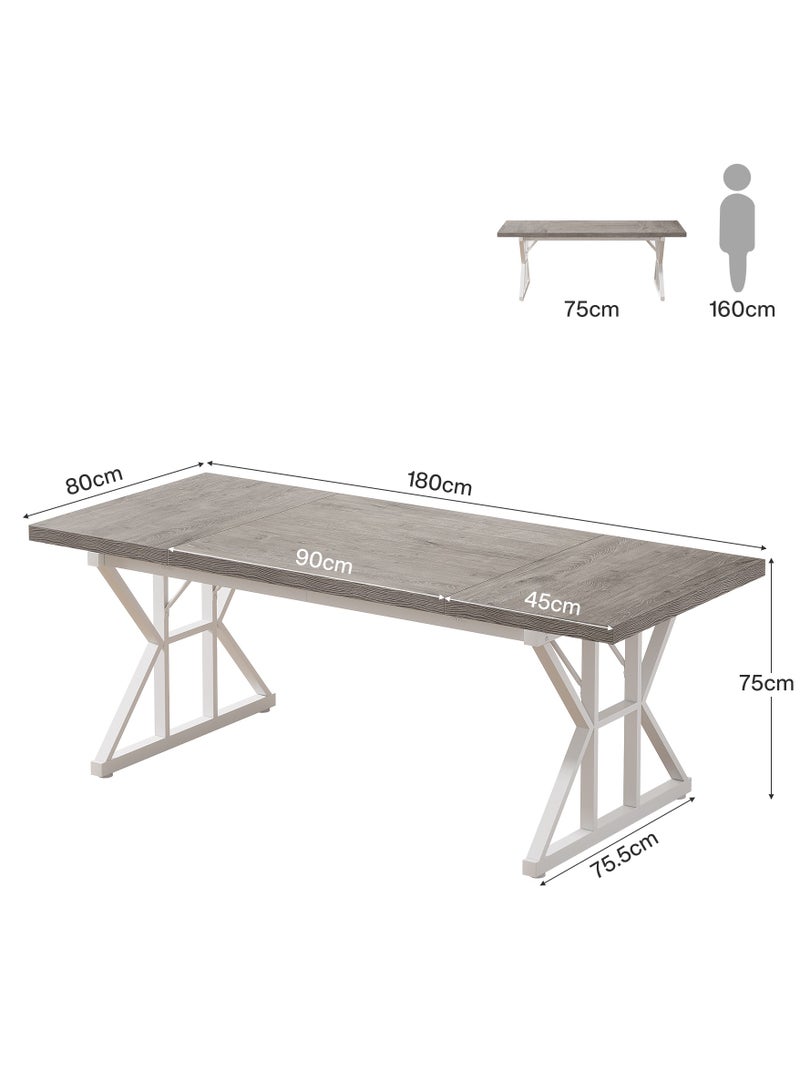 Tribesigns 180CM Executive Desk, Large Computer Office Desk Workstation, Modern Simple Style Laptop Desk Study Writing Table Business Furniture for Home Office - Image 3