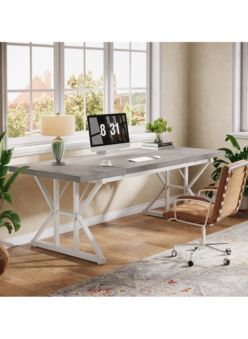 Tribesigns 180CM Executive Desk, Large Computer Office Desk Workstation, Modern Simple Style Laptop Desk Study Writing Table Business Furniture for Home Office - Image 4