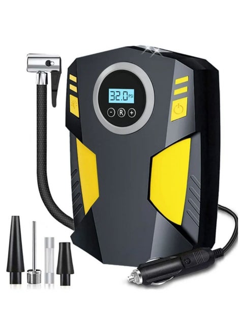 Digital Car Tyre Inflator Air Compressor with Auto Stop and LED Light 12V Fast Portable Air Pump for Car Bicycle Motorcycle Ball Air Mattress