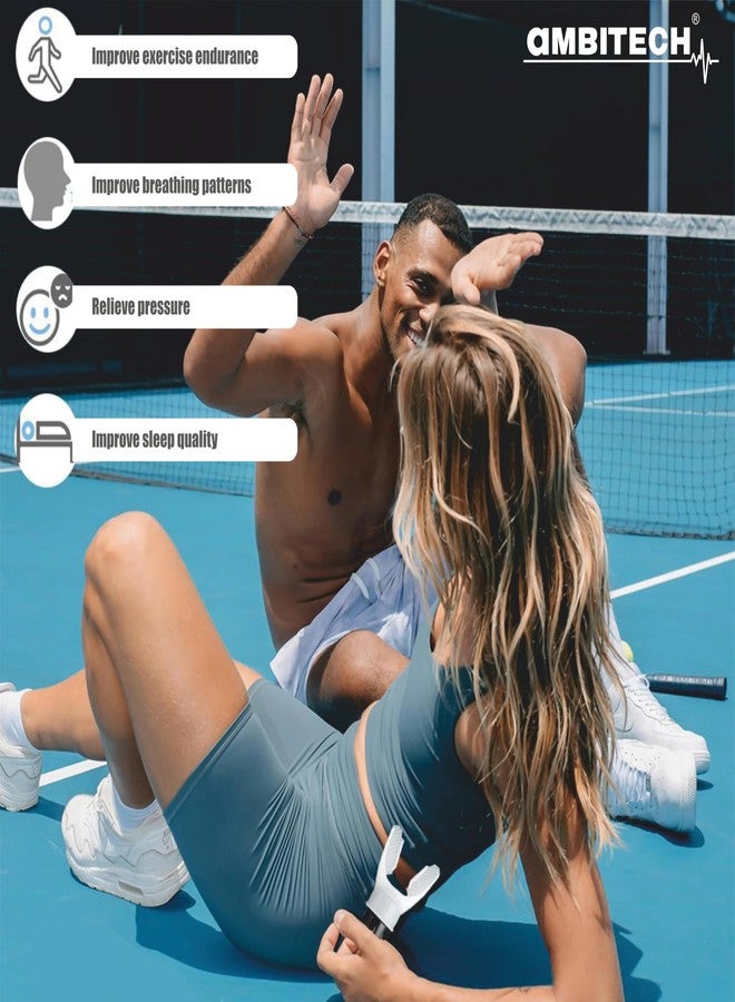 AmbiTech Portable Breathing Trainer | Enhance Lung Capacity & Respiratory Fitness | Food Grade Silicone for Safe - Image 3